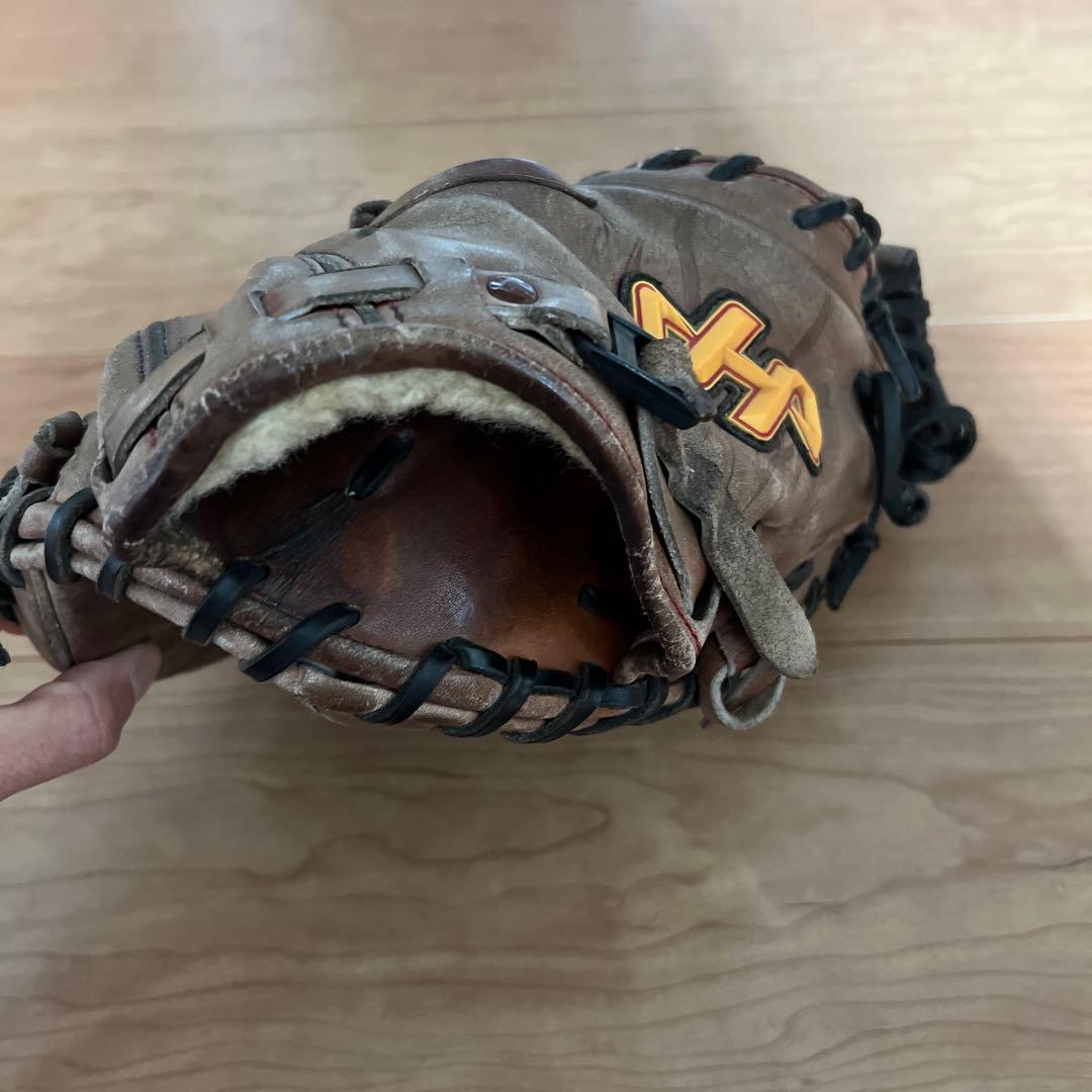 レザー製ブラウン野球グローブ　キャッチャーミット