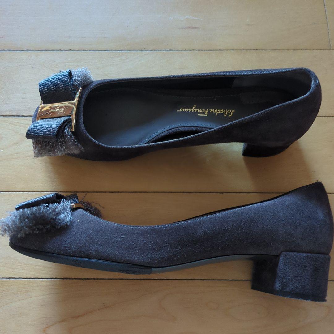 Salvatore Ferragamo ダークブラウン フラットシューズ