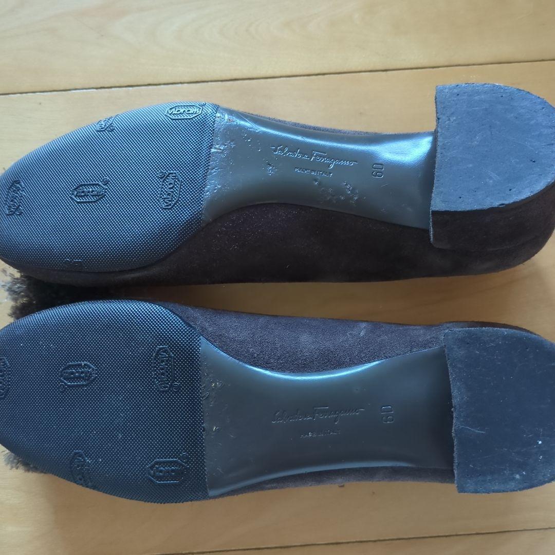 Salvatore Ferragamo ダークブラウン フラットシューズ