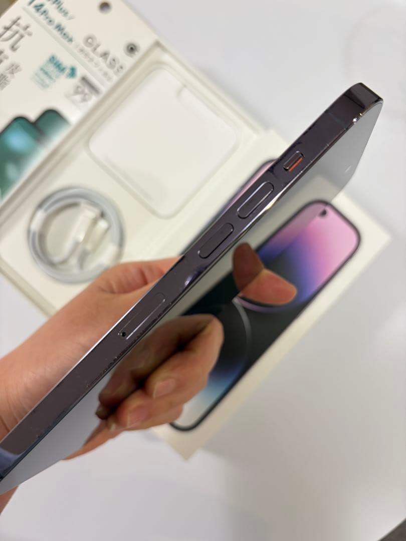 美品iPhone 14 promax ディープパープル 本体