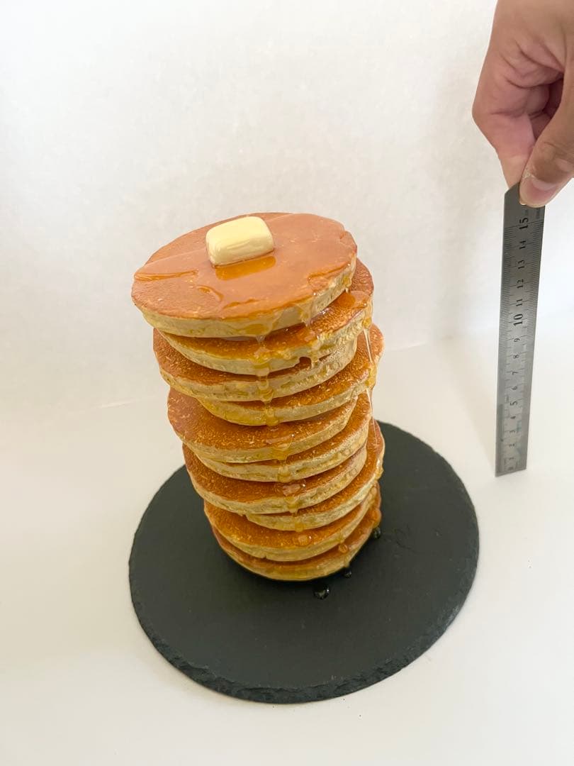 食用サンプル　メガ盛り10段パンケーキ　ホットケーキ　デカ盛り