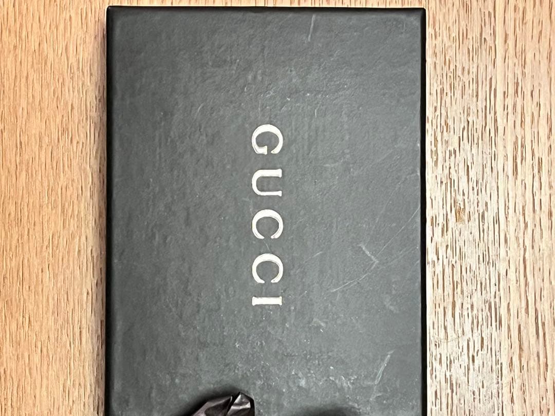 GUCCI ブラウンレザー キーホルダー