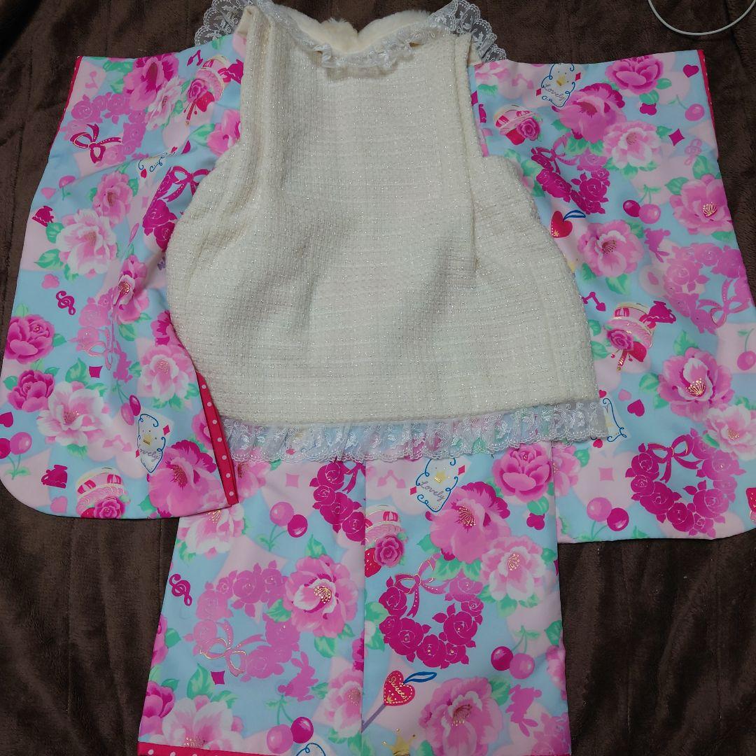 松田聖子　七五三　3歳　seikomatsuda 水色　被布セット　ツィード