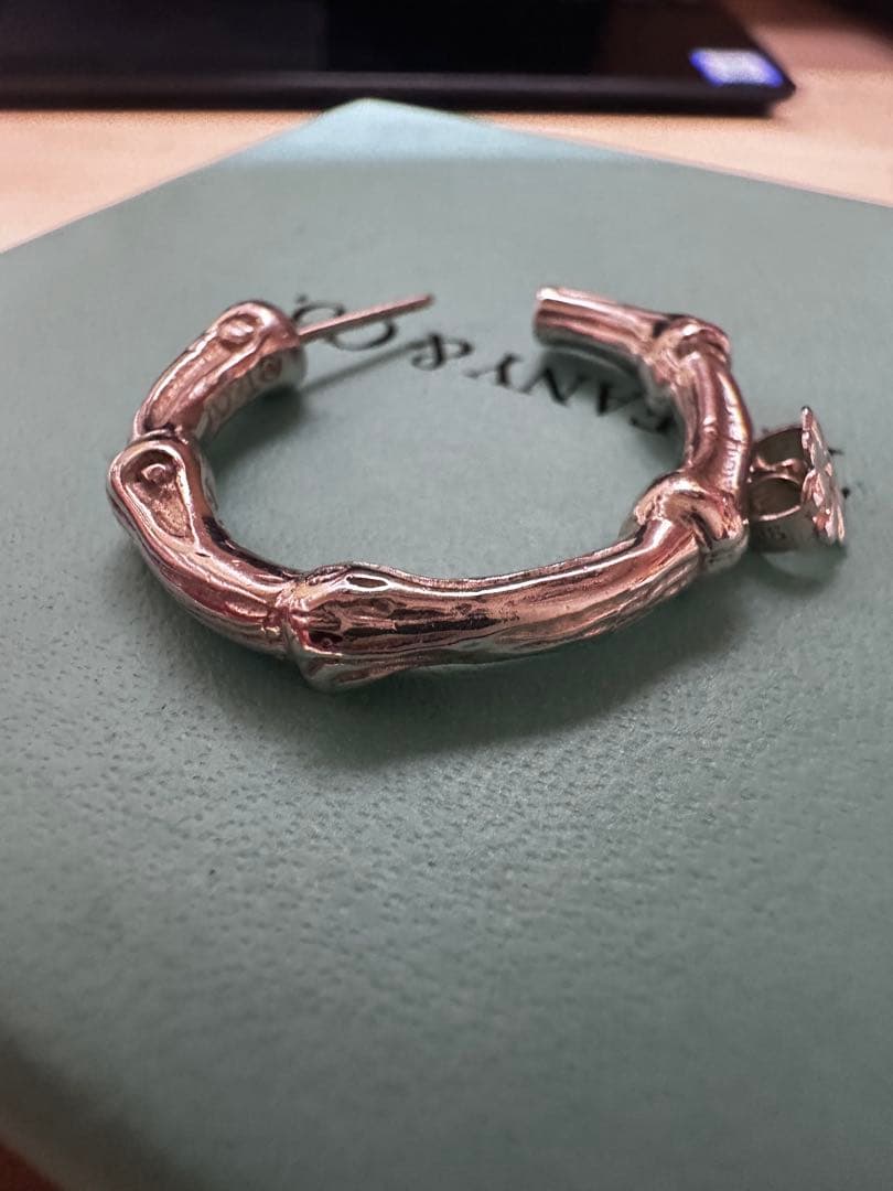TIFFANY＆Co ティファニー バンブー フープ ピアス 片耳のみ約27㎜