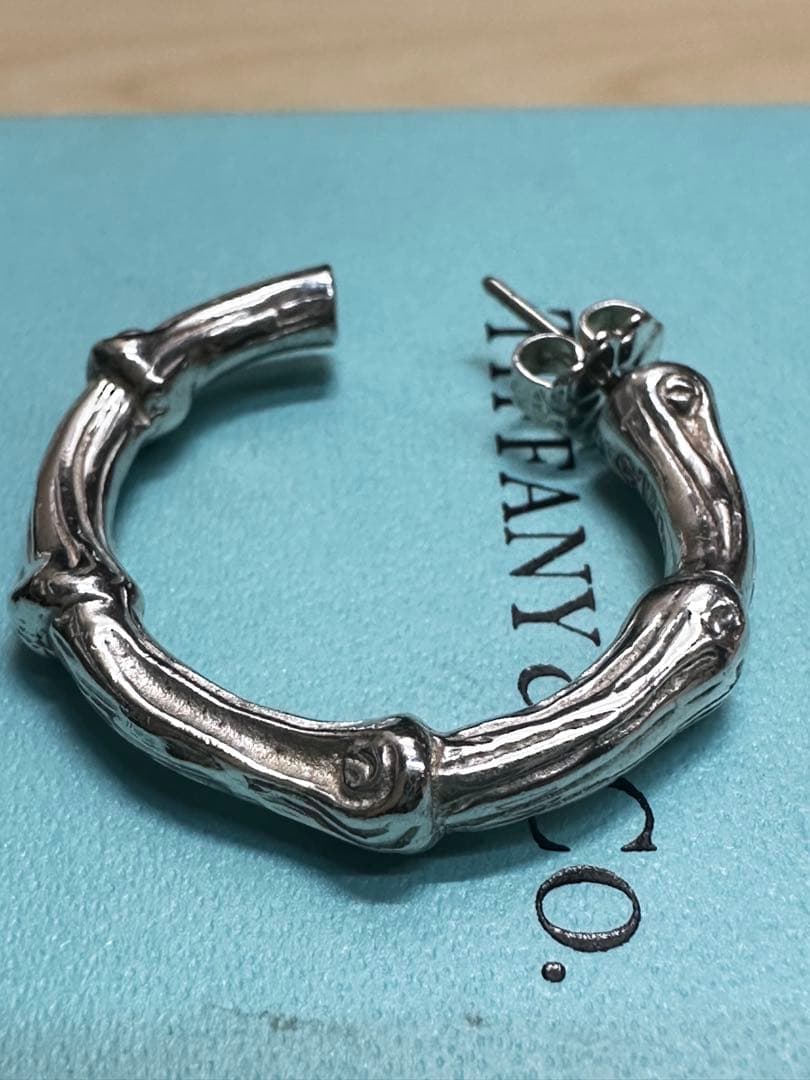 TIFFANY＆Co ティファニー バンブー フープ ピアス 片耳のみ約27㎜