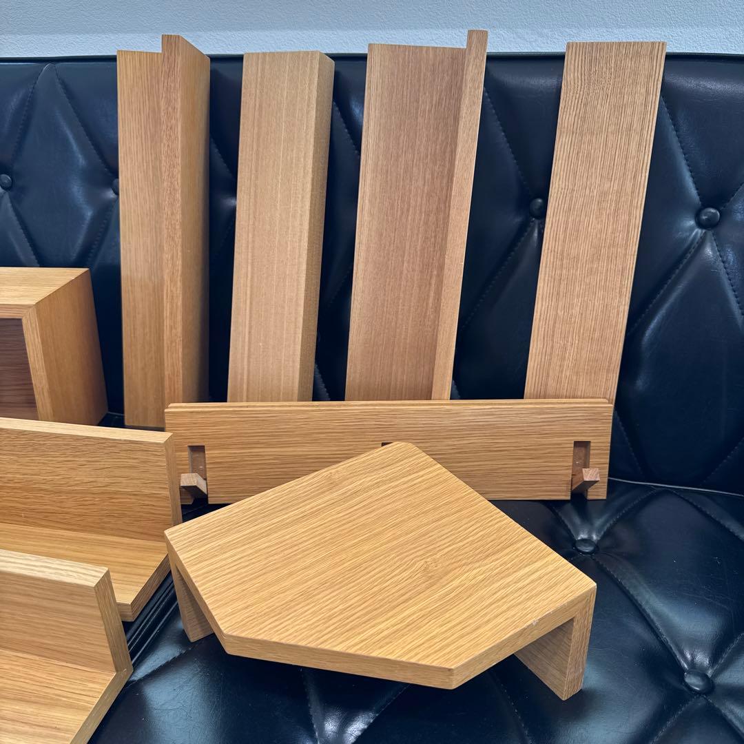 廃盤訳アリ★無印良品 壁に付けられる家具9 点セット棚コーナー３連ハンガー箱長押