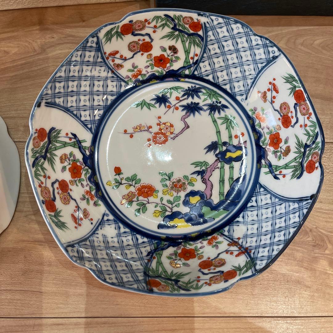 (80s)伊万里焼　有田焼　吾山窯　大深皿2点　中深皿４点　セット