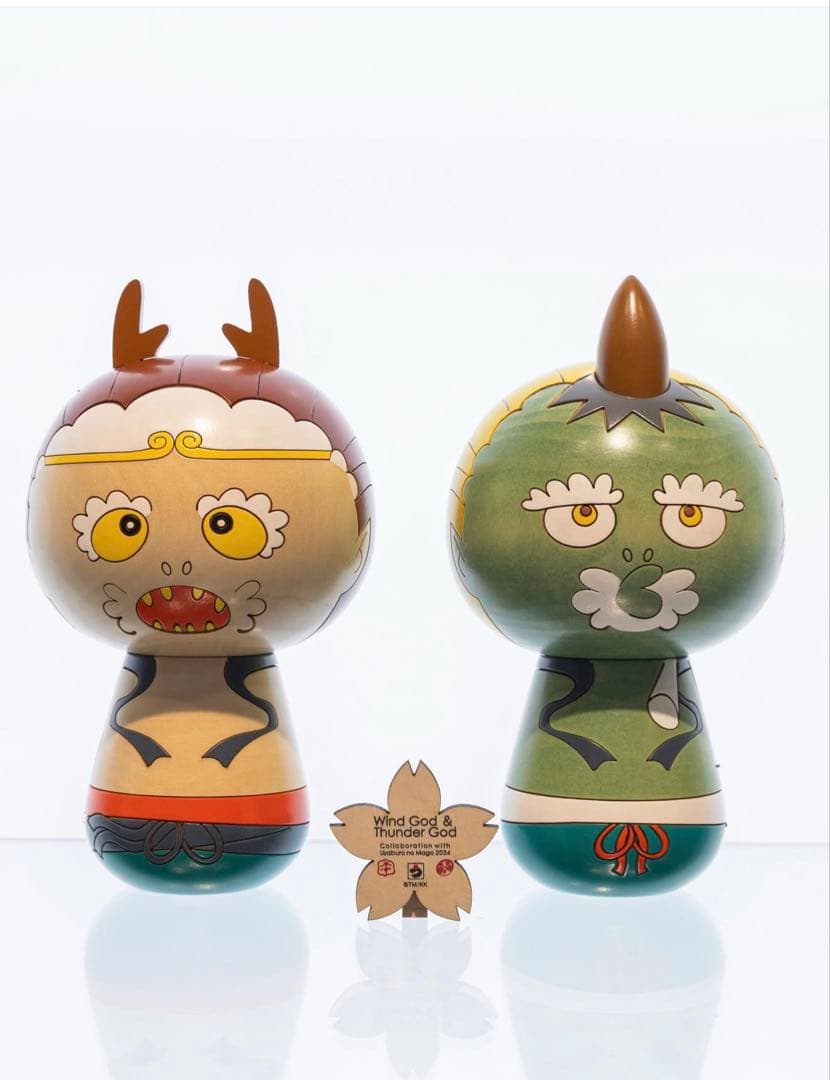 【新品未開封】　村上隆 風神雷神こけし 小　卯三郎の孫コラボ　もののけ京都