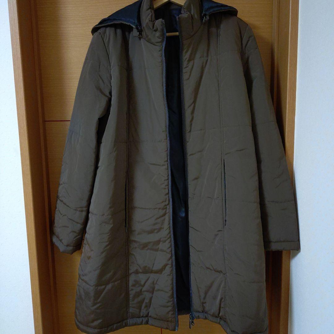 Milktea ステラ4way 中綿ロングママコート フード付き カーキ　極美品