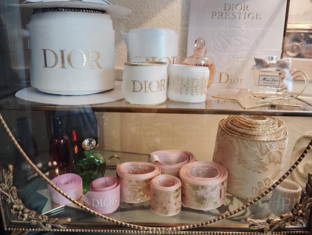 新品　真鍮×ガラス製 コレクションボックス（扉開閉式）アンティーク調