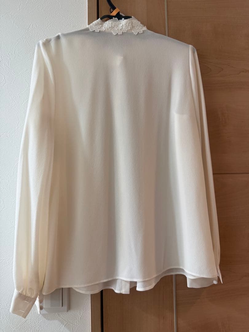 美品ANAYI◾️ホワイトシフォンブラウス