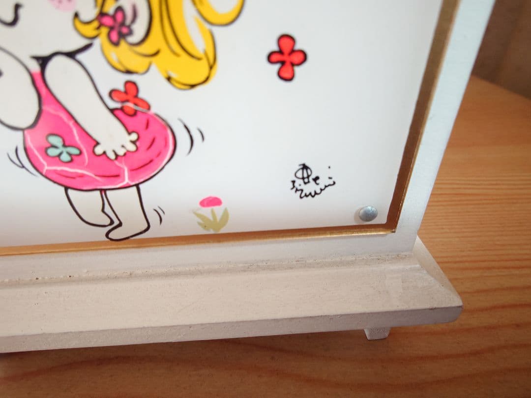 水森亜土 木製オルゴール(エリーゼのために) 昭和レトロ