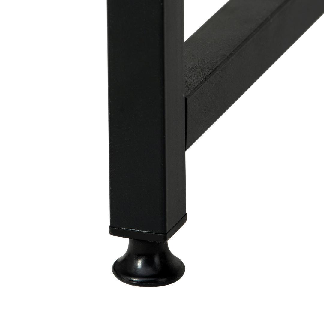 【ナチュラル】パソコンデスクキャスター付きで移動可能ラック付きデスクワークデスク