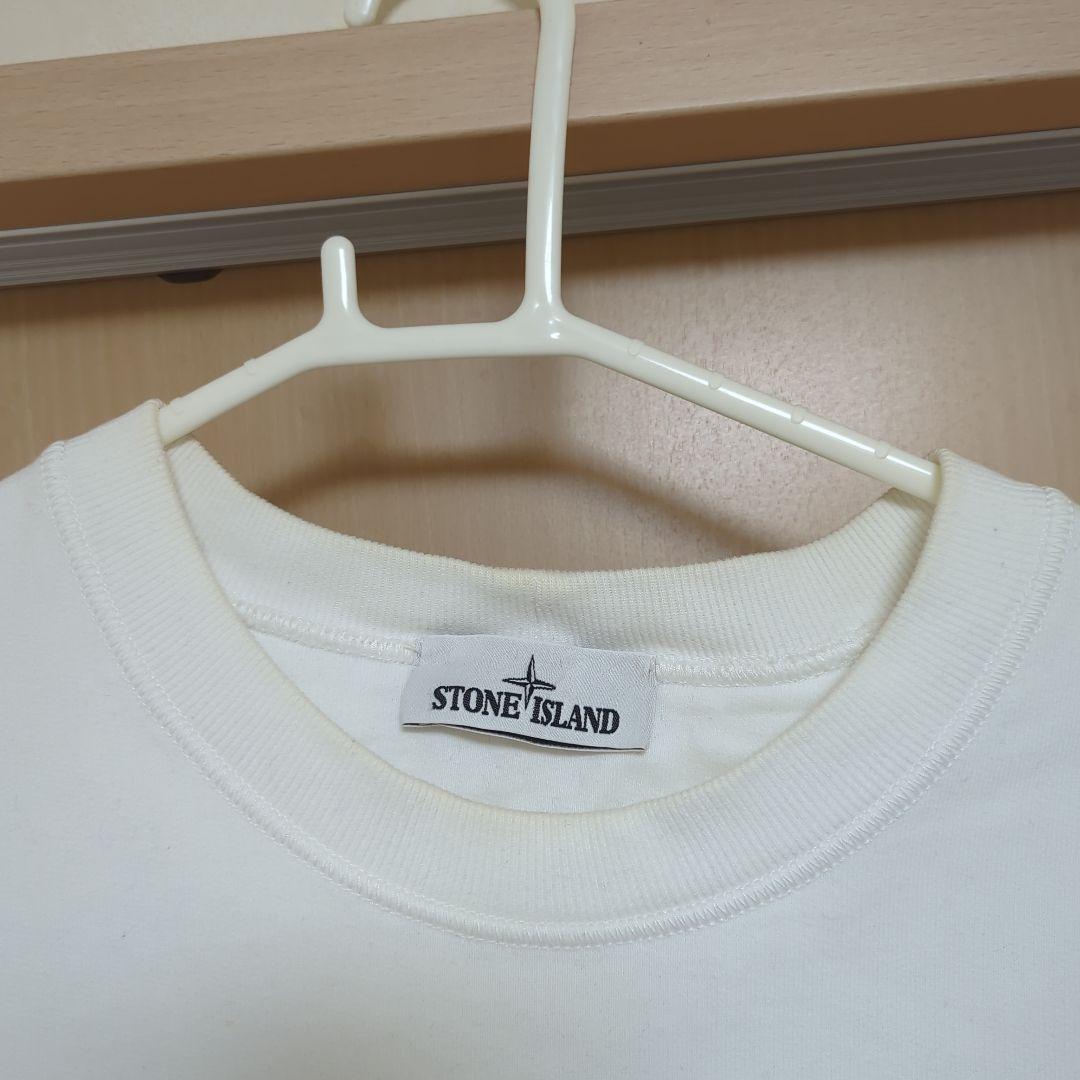 ストーンアイランド クルーネック スウェット ホワイト