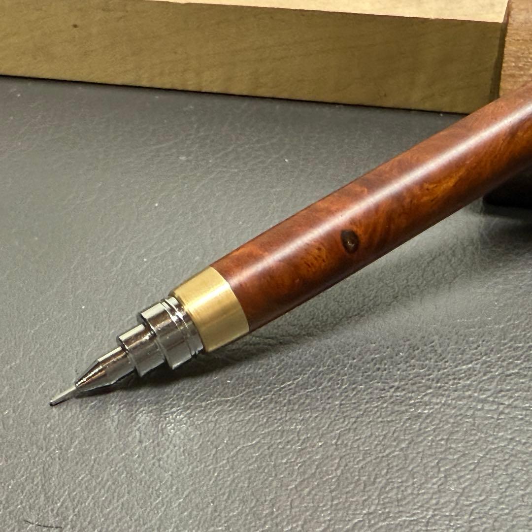 104花梨瘤　木製シャーペン　最強低重心　真鍮