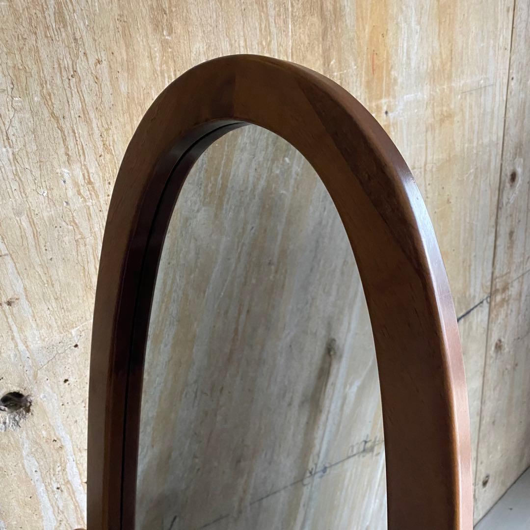 オーバル型　スタンドミラー　クラシックカントリー　楕円　レトロ