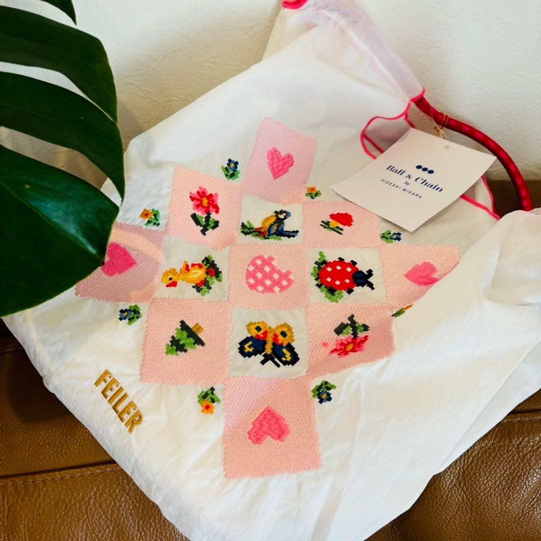 FEILER ボールアンドチェーンハイジエコバッグ白M