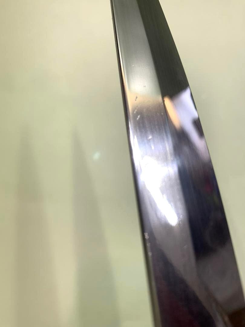 行秀　本焼　柳刃包丁　刃渡り16.5cm　波紋でています。