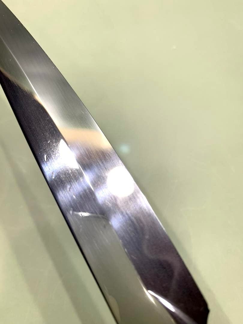 行秀　本焼　柳刃包丁　刃渡り16.5cm　波紋でています。