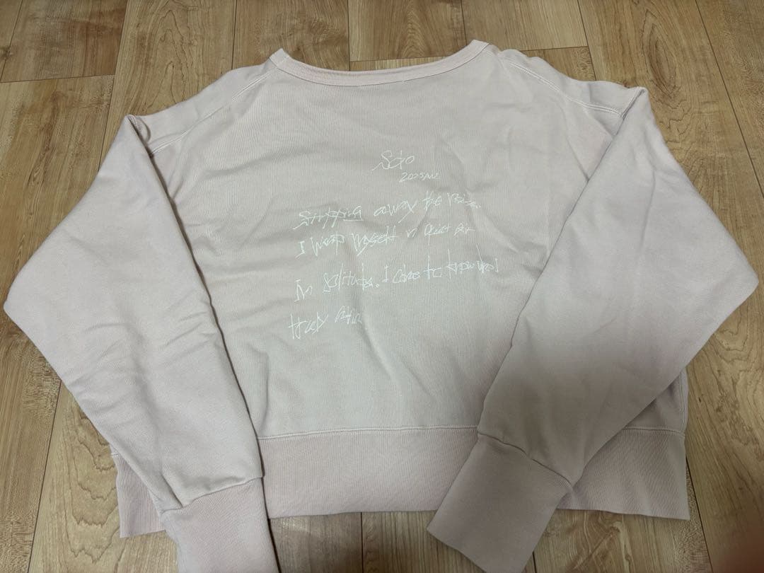 ウィムガゼット　ヴィンテージロゴ裏毛　ピンクベージュ　スウェット