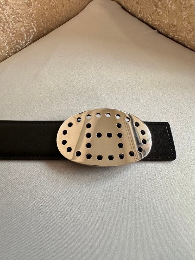 【美品】HERMES エルメスリバーシブルベルト75 エブリンバックルシルバー