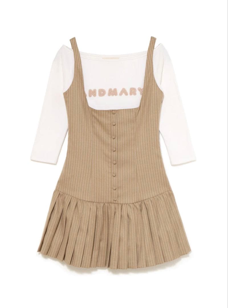 ANDMARY Jade set mini dress beige 未使用