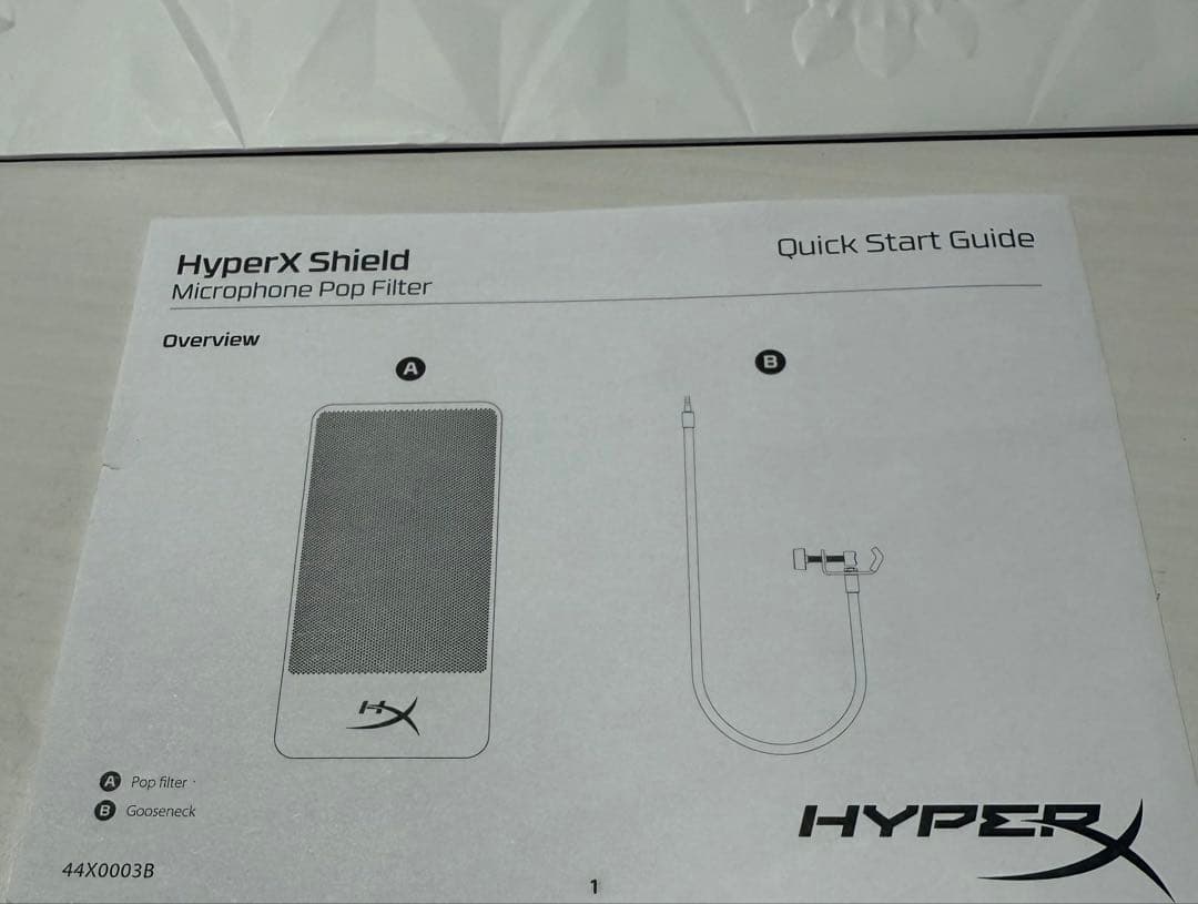 HyperX QuadCast S スタンドアロンマイク 専用ポップガードセット