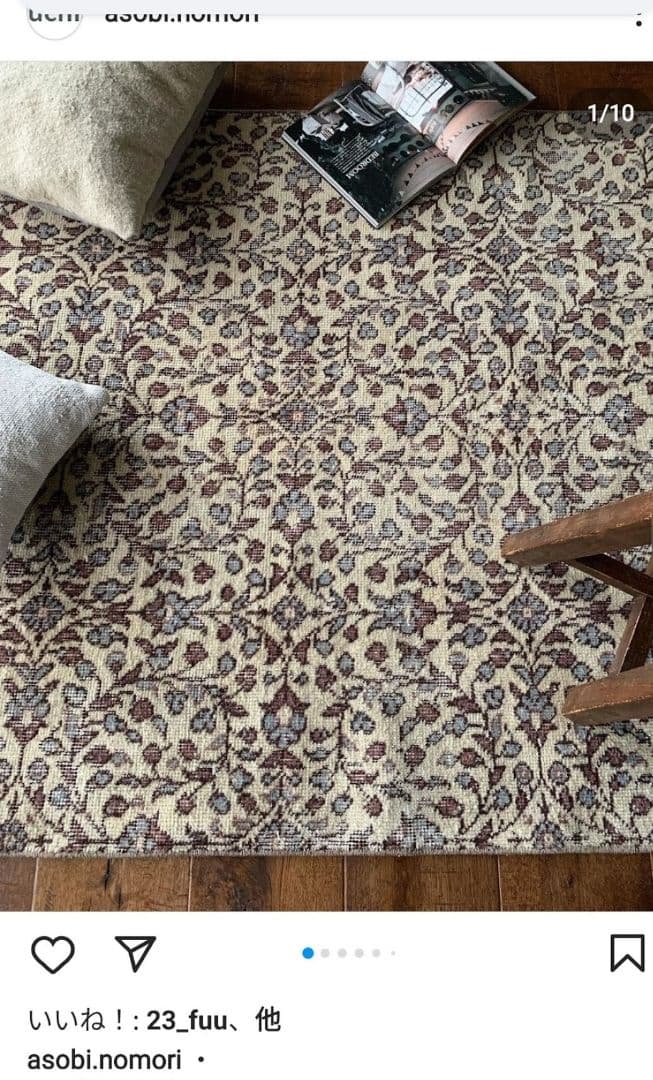 美品●114×188 　トルコ　ヴィンテージラグ