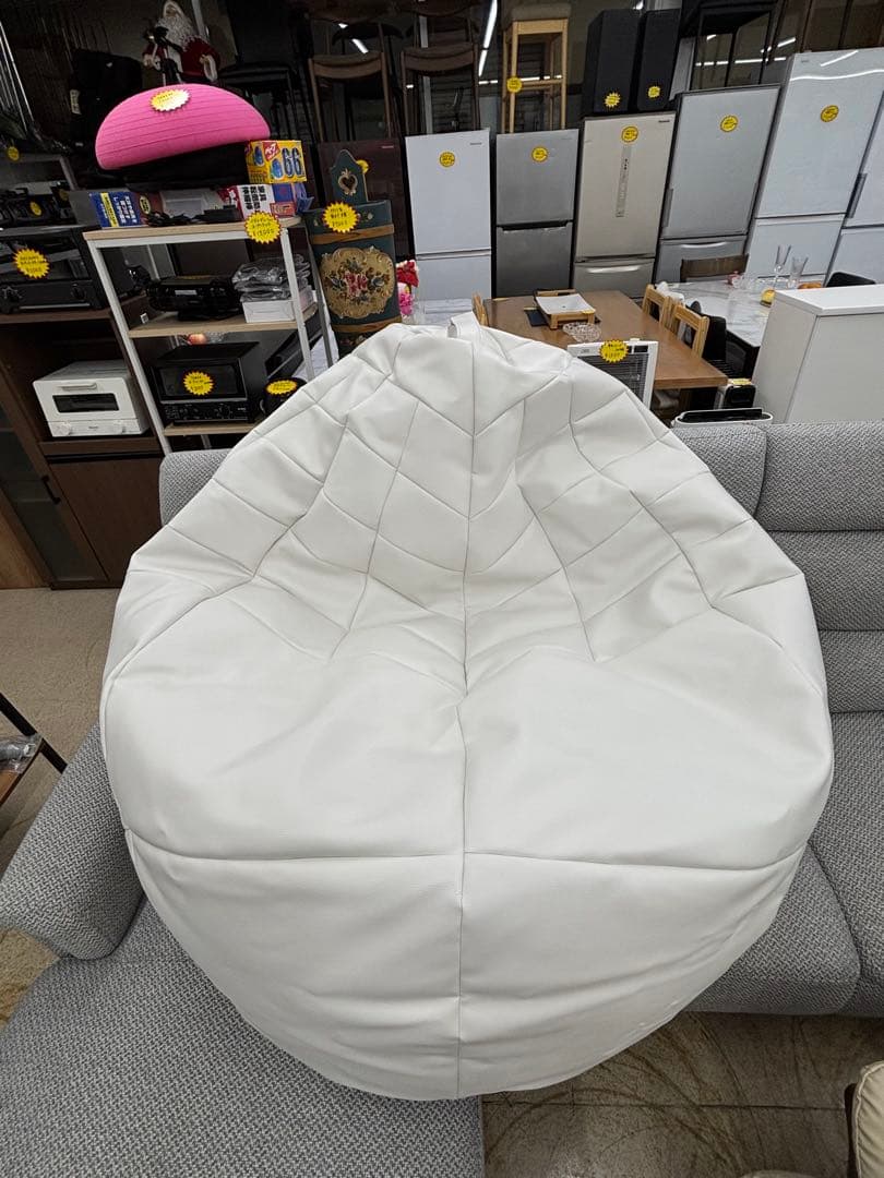 HS Dropll エイチエスドロップ モダンビーズクッション アイボリー