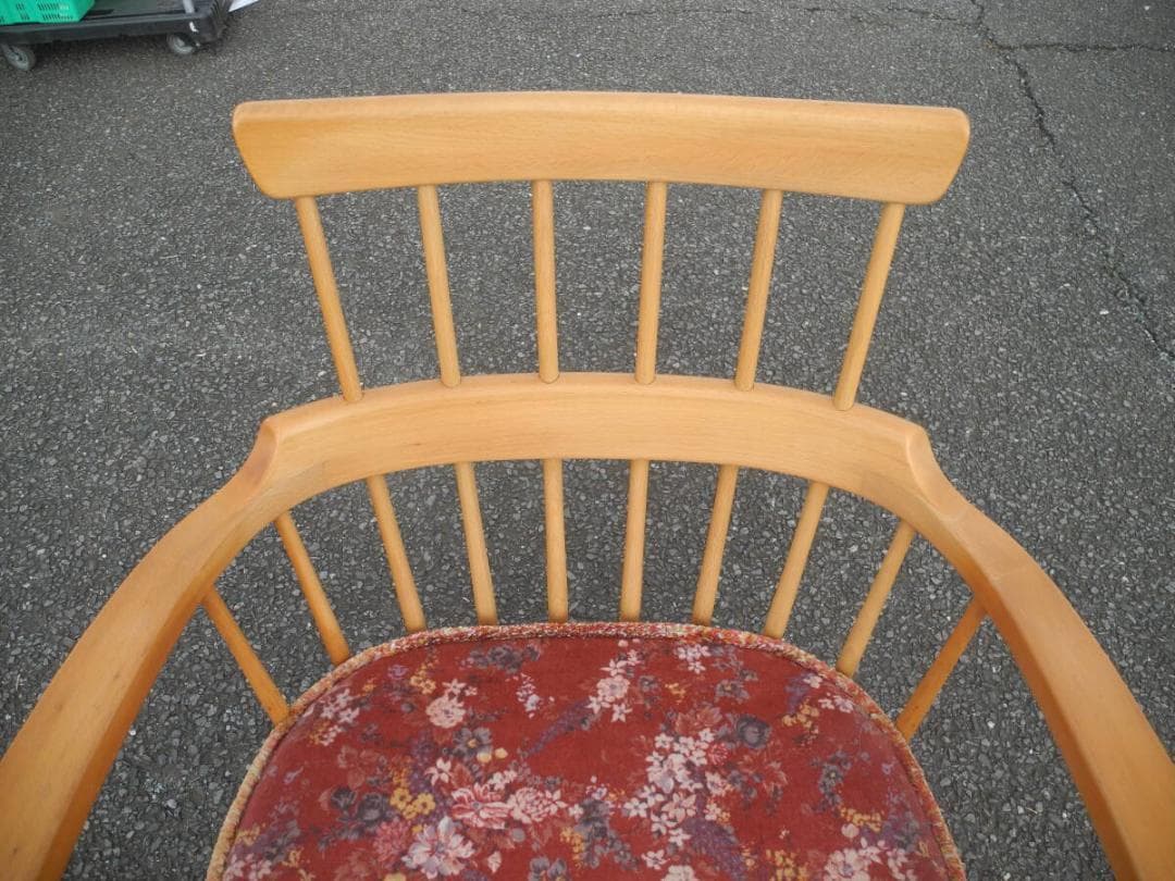 こ*う様 C15５）キツツキマークの飛騨産業　アームチェア／旧ロゴ　ヴィンテージ