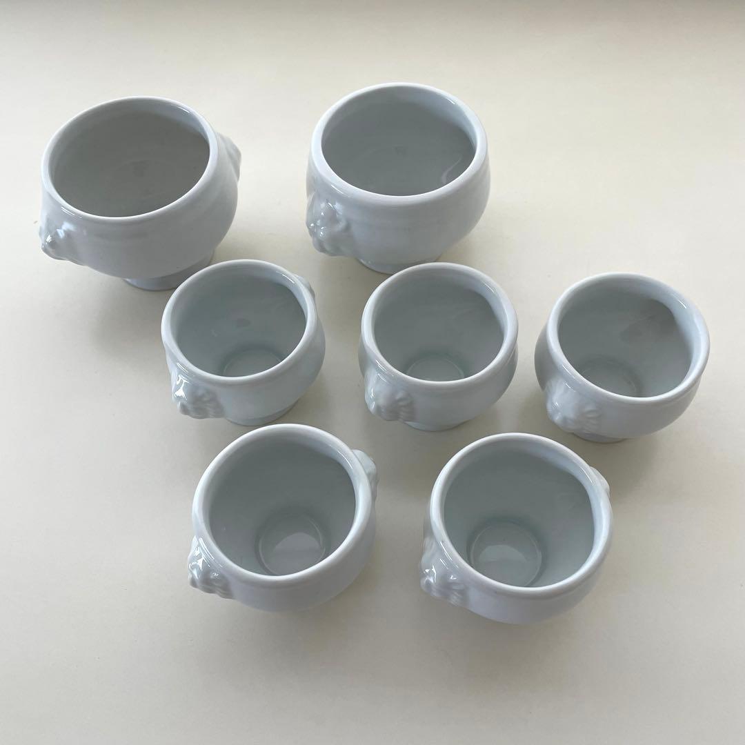 [m出品]ライオンヘッド 小さなポット7個