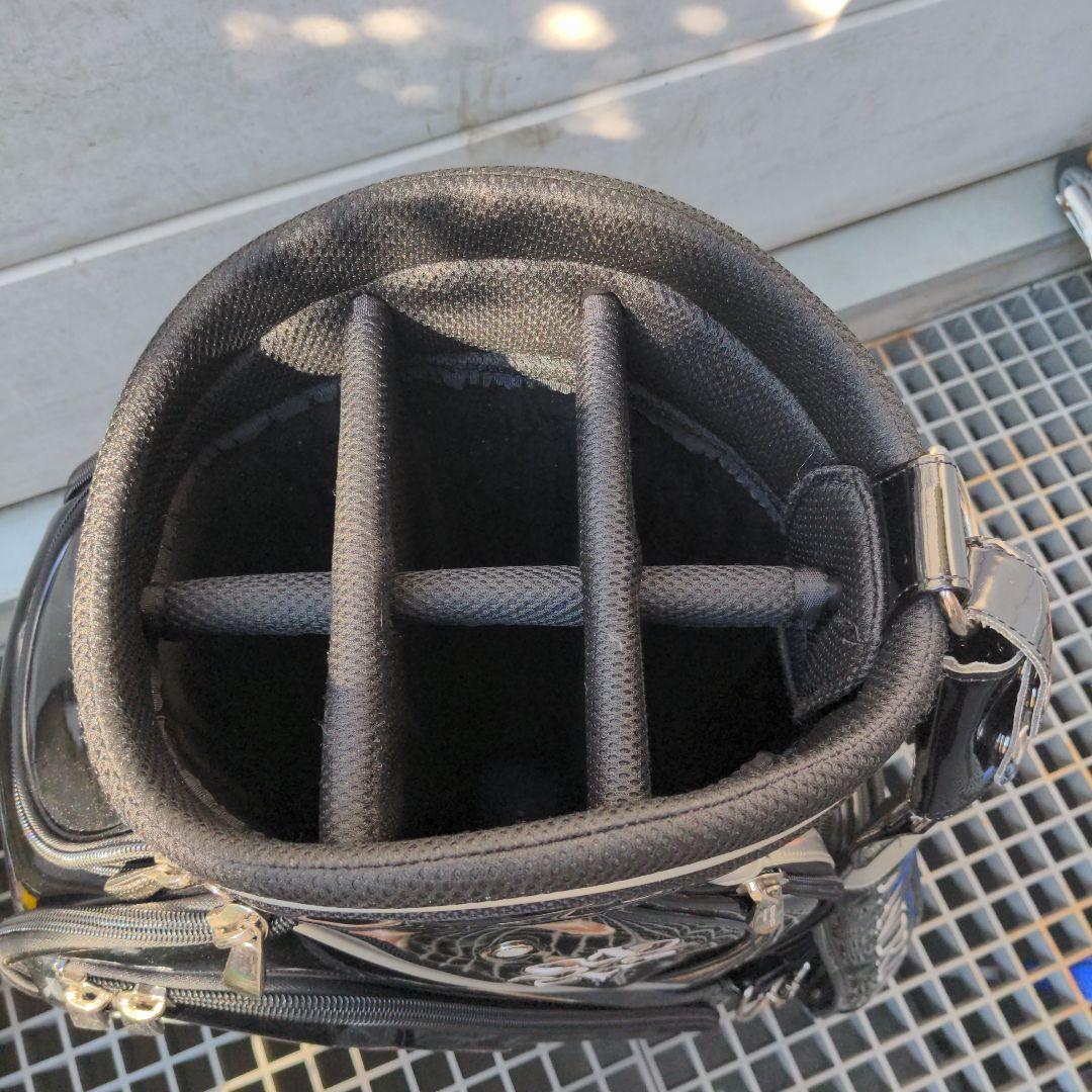 SANDREWS キャディバッグ 　ブラックエナメルと　　　 ヘッドカバーセット