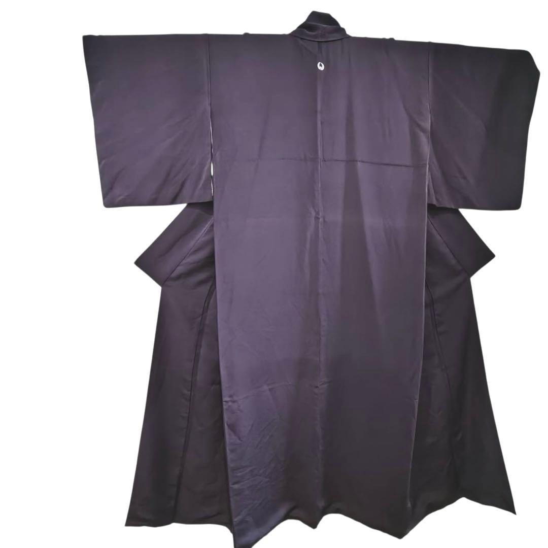 ま*り様 未使用近い　美品　袷　正絹　紋付き　色無地　フルセット　超ゆったり　裄