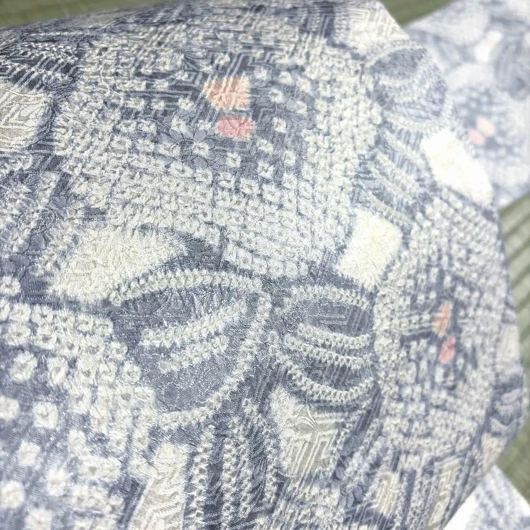 正絹　全通名古屋帯《絞り　花》