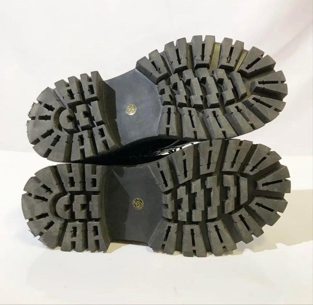 最終価格 BOTTEGA VENETA レザーブーツ ショートブーツ 厚底