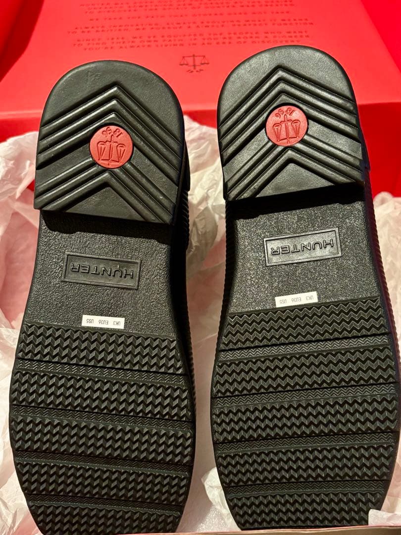 【新品未使用】HUNTER ハンターリファインドチェルシーテクスチャーブーツ