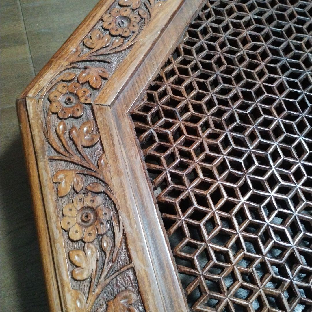 アジアンスタイル 八角形木製テーブル