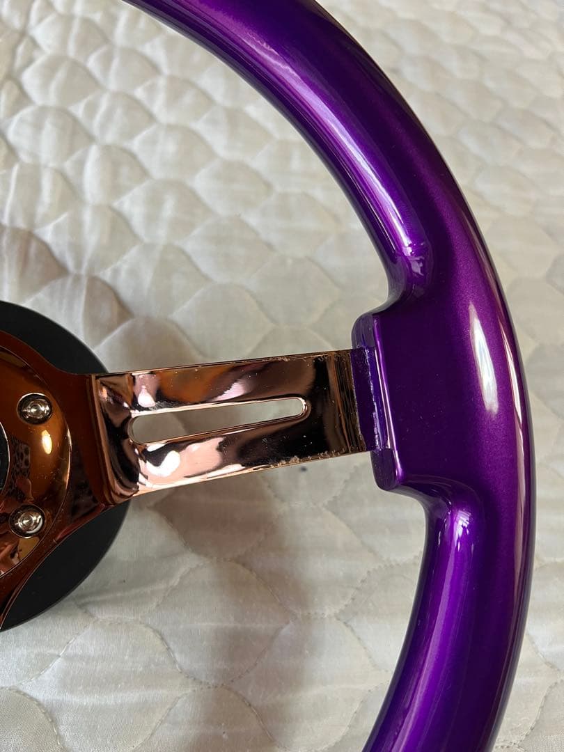 アベニュー パープルｘブロンズ　ステアリング ワークスベル ショートボス付き