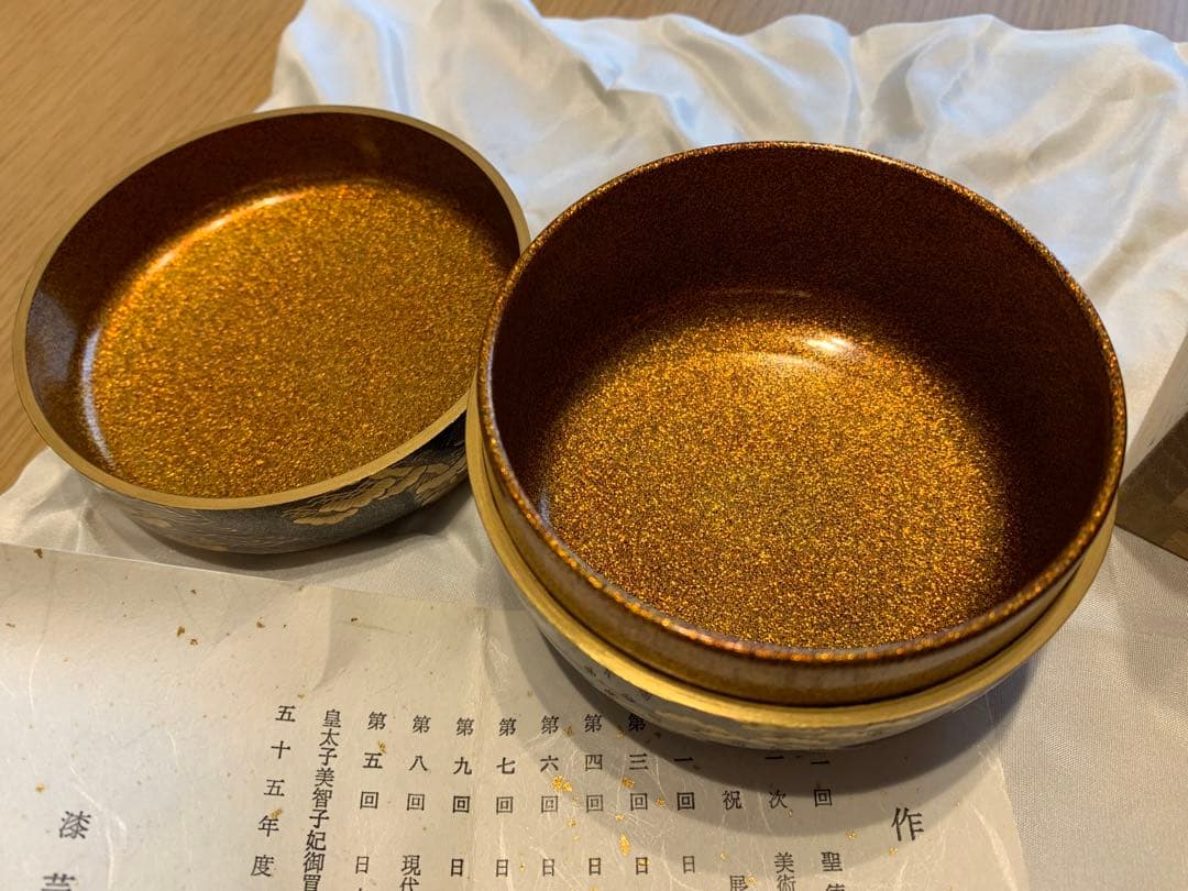 茶筒 茶道 高級 ヴィンテージ 貴重 一兆作 住吉蒔絵 美品 名品