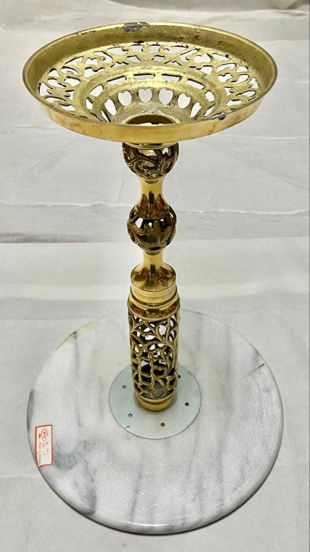 【台湾産大理石】サイドテーブル 安定性抜群 コンパクト収納可