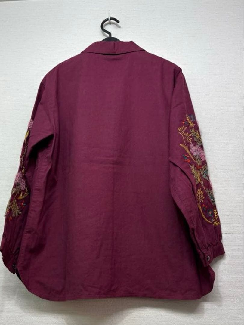 ☆新品☆ M.＆KYOKO コットン 袖刺繍がエレガントなブラウス