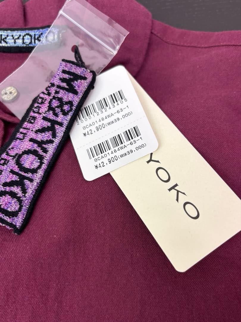 ☆新品☆ M.＆KYOKO コットン 袖刺繍がエレガントなブラウス