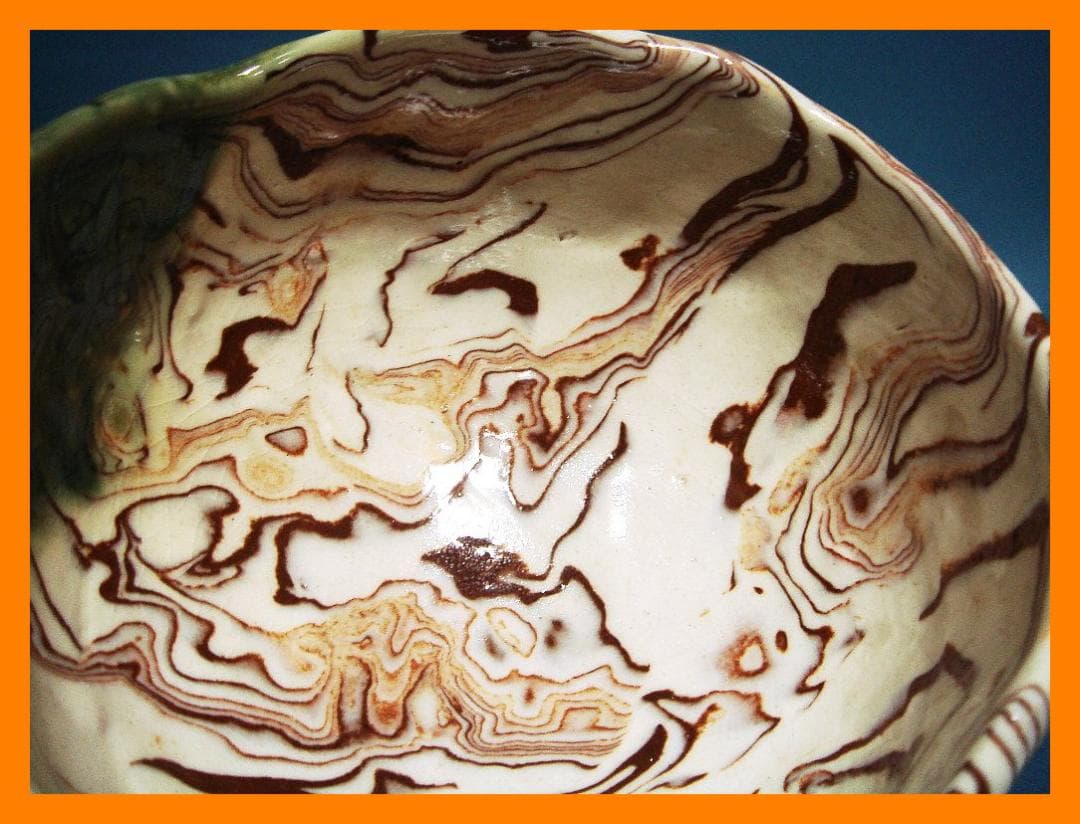 869『練上織部茶碗』　/骨董品 古美術 古玩 アンティーク