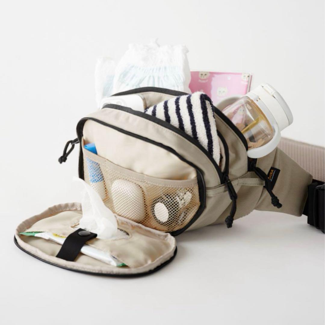 Hugoo ベージュ ヒップシート　バック