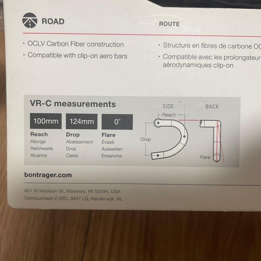 【新品未使用】ボントレガー XXX VR-C ロードハンドルバー 42cm