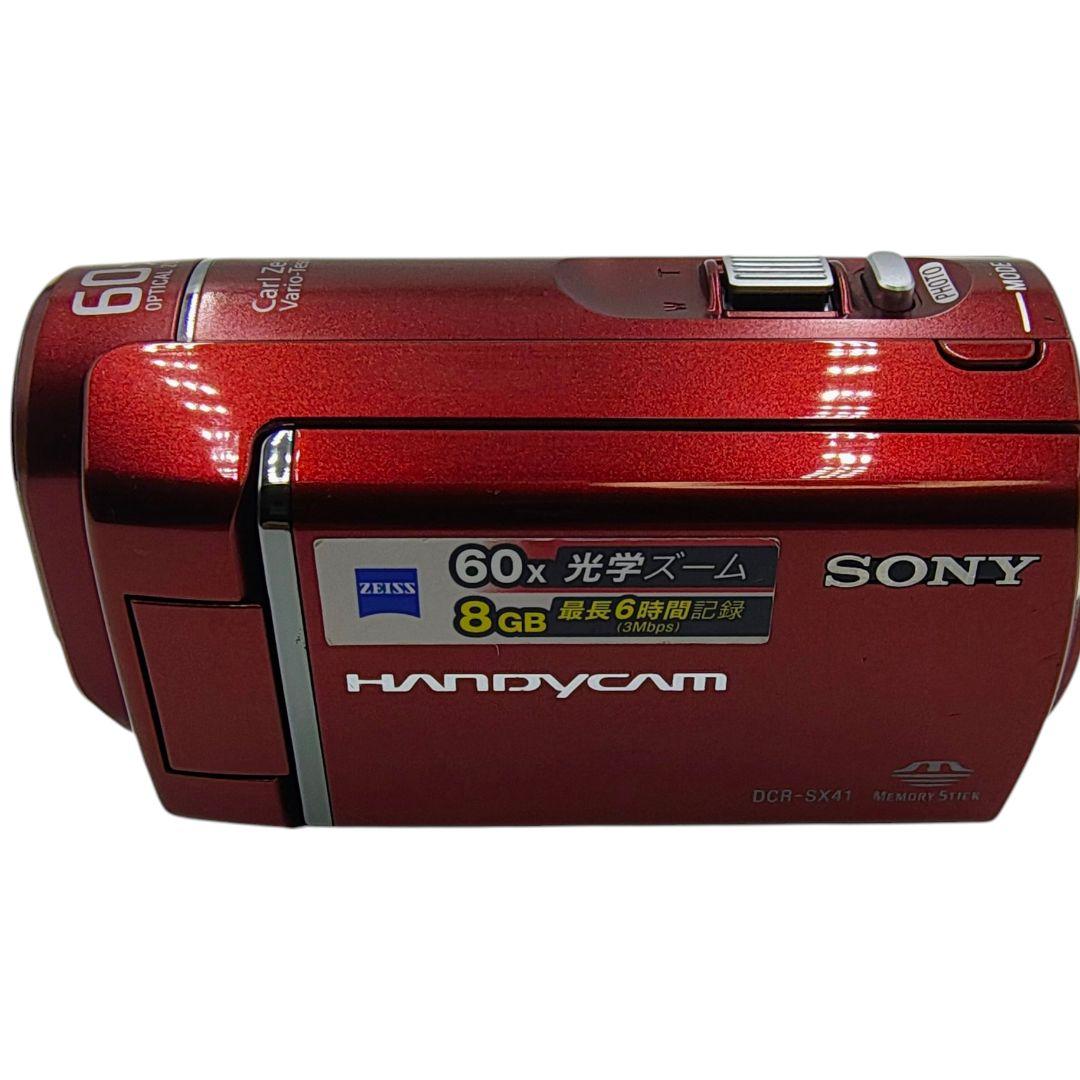 美品✨️SONY DCR-SX41 動作品 ビデオカメラ レッド 赤
