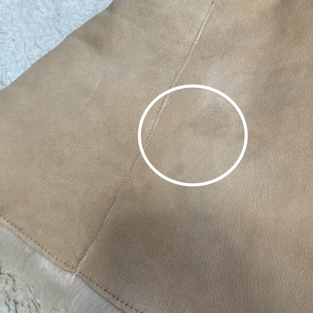 【美品】クレージュ　ケープコート　羊革　ムートン　毛皮　ファー　サイズ38