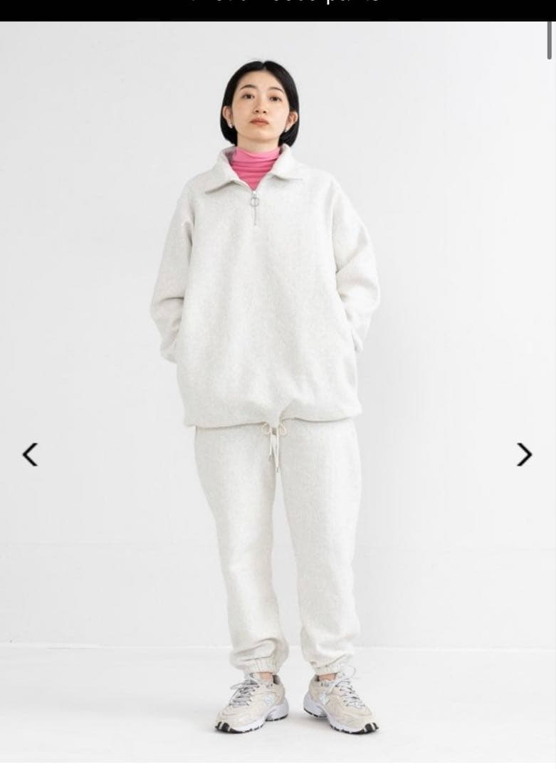 トップス pheeny athletic fleece half zip P/O