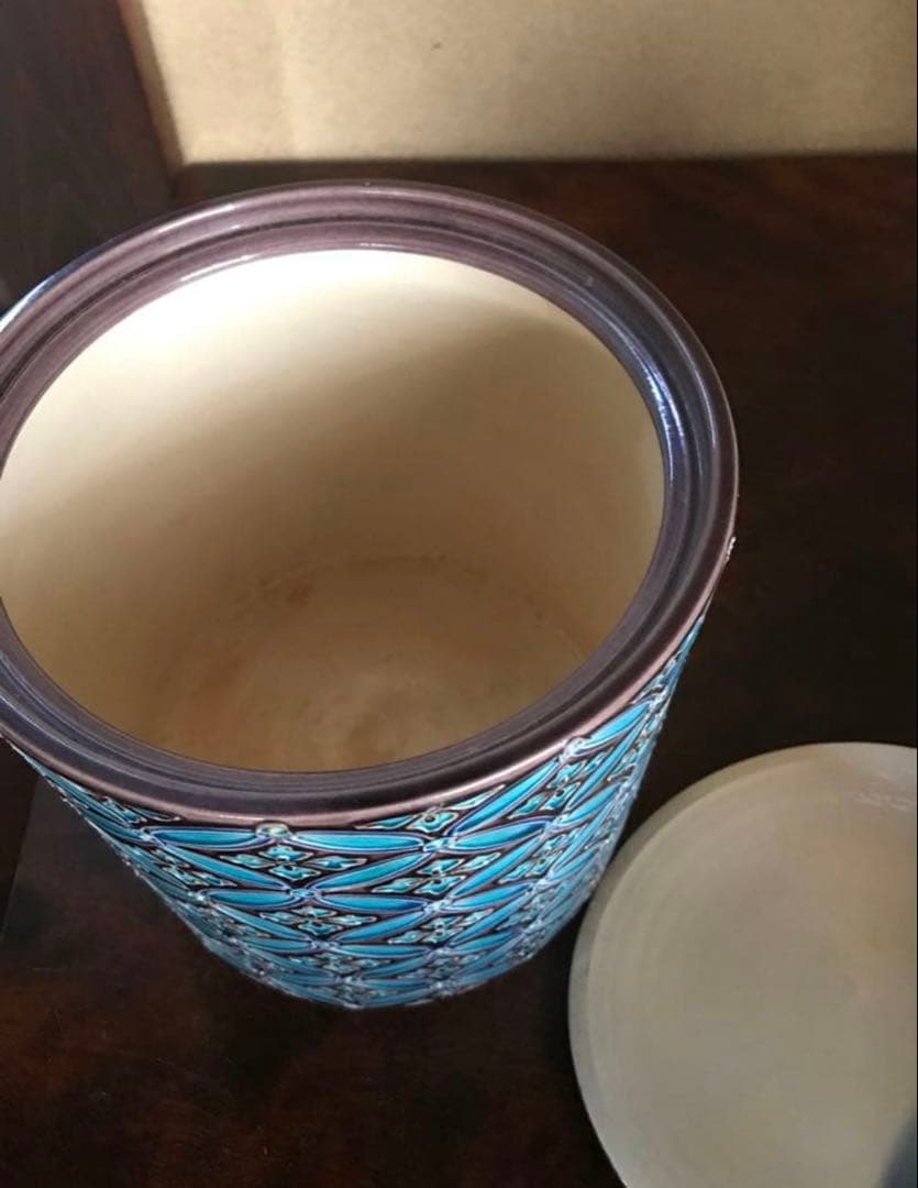 美品　茶道具　水差し　芳山　七宝繋ぎ　陶芸　茶器