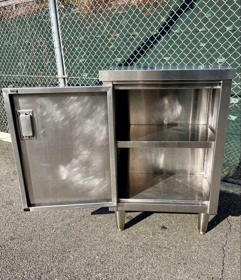 ステンレス作業台 調理台 キャビネット　中棚付き　540×360×800